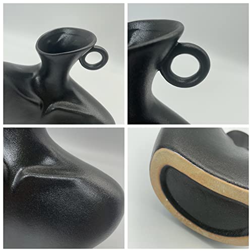 Katoonx Ceramic Female Form Body Shape Flower Vase For Home Decor Black #TOP6