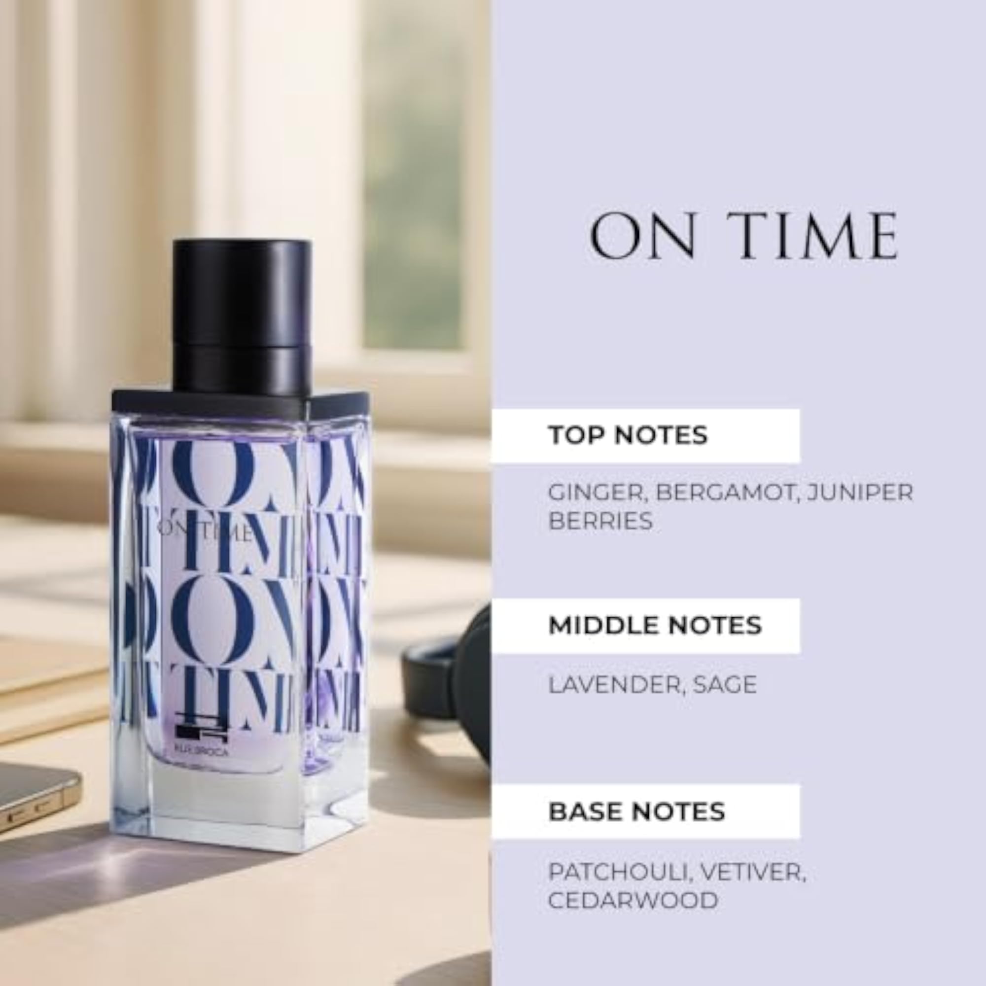 On Time Blue Pour Homme Eau De Parfum for Men, 100ml