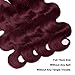 99J Burgundy Body Wave Human Hair Bundles Brazilian Hair Bundle 20 Inch Wine Red Body Wave Bundles Hair Extensions