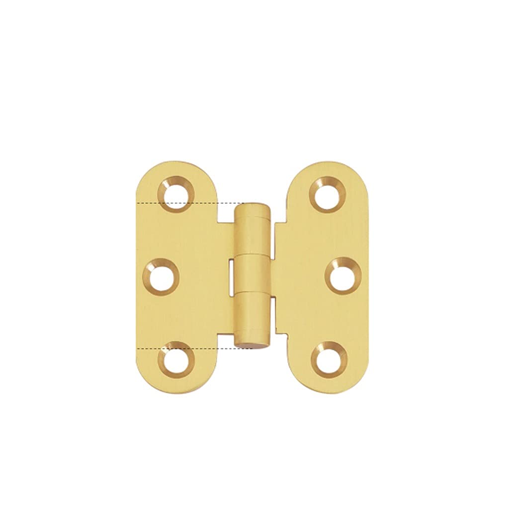 5 Pcs Brushed Brass Deco Brass Furniture Decorative Door Hinges Miniature Hinge Jewelry Box Hinges Hardware Fittings Hinges (Size : 50mm)