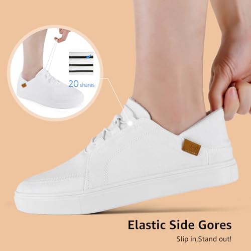 Image of STQ Women's Lace up Tennis Shoes Orthopedic Casual Sneakers | Arch Support | Plantar Fasciitis | Business, Travel, Work, Daily Wear | Lightweight