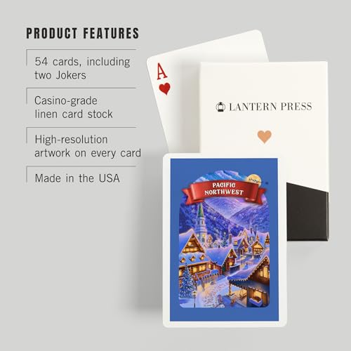 Lantern Press Pacific Northwest, 52 naipes póker miniatura 3