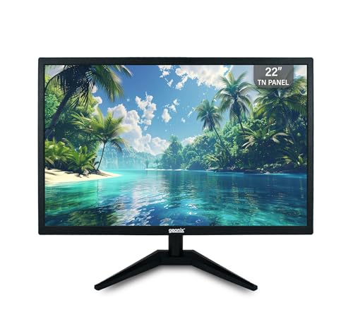 Image of GEONIX 22 Inch PC Monitor | Full HD 1680 x 1050 Pixels | Display Output VGA & HDMI | with LED Back Light Technology |3 Years Warranty