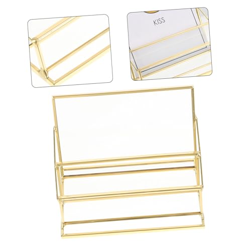 Boîte de cartes de visite en verre or chic Homoyoyo rectangulaire - 8