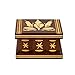 Carved Classic Secret Compartment Wooden Storage Box - 3.2