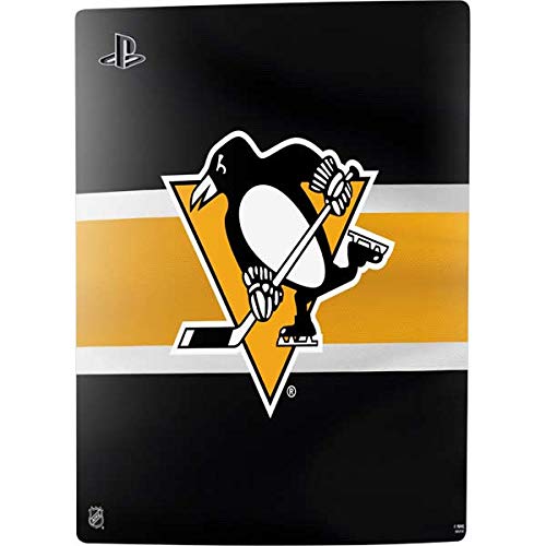 Skinit Decal Gaming Skin Compatible with PS5 Bundle - Officially Licensed NHL Pittsburgh Penguins Jersey Design