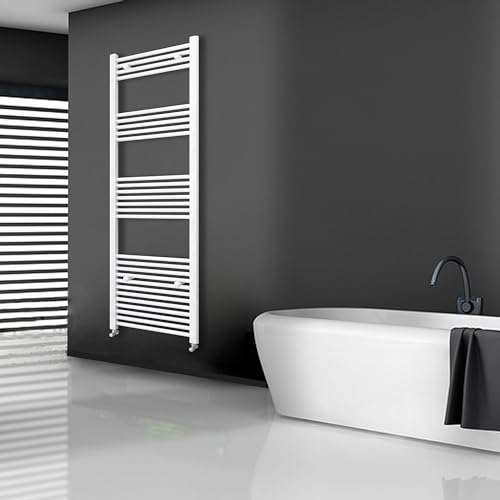 Aica Sanitarios Blanco Radiador Toallero de Agua, Calentador de baño, Calienta Toallas Rápidamente (1800x450 mm)