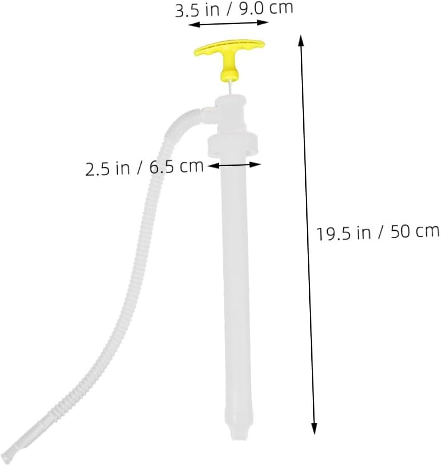 TIDTALEO 2pcs Manual Fuel Transfer Pump Plastic for Drums Lightweight Portable Hand Operated Gasoline Siphon Pump for Water and Oil Removal