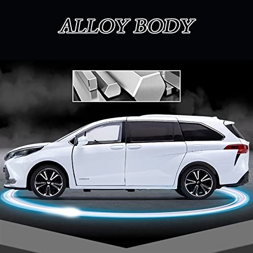 Apliqe Scale Model Vehicles For Toyota Sienna Mpv Diecasts Alloy Model Car Audio Lamp Pull Back Door Open Metal Toy Car 1:24 Sophisticated Gift Choice (Color : 3) #TOP4