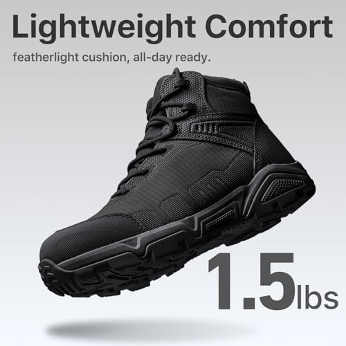 Image of FREE SOLDIER Men's Waterproof Tactical Work Boots Lightweight Comfortable Combat Hiking Boots