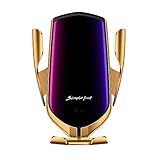 DENT Wireless Car Charger and Mount with Infrared Smart Sensor - DENT Simple Fast (Gold)