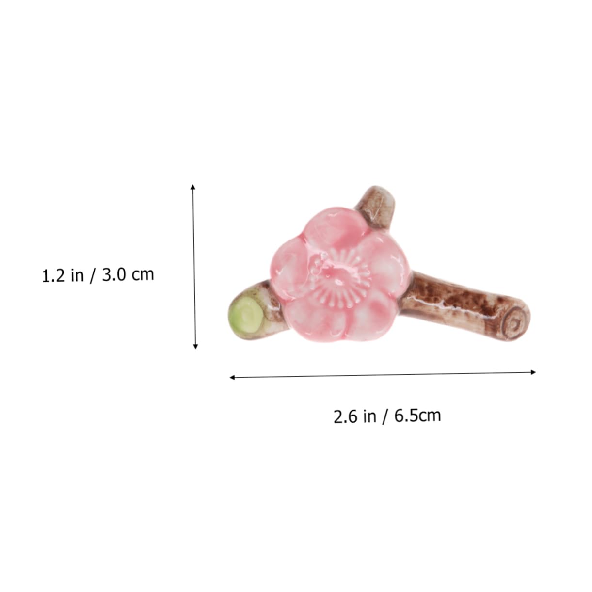 Repose-Baguettes, Supports à Baguettes pour Restaurant, Motif Fleurs de Cerisier en céramique, Lot de 4, Dimensions : 6,5 x 3 x 1,5 cm