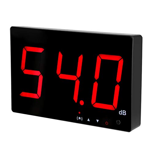 Medidor de Nivel de Sonido, Pantalla LCD de 9,6 Pulgadas, Medidor de Decibelios Montado en la Pared, Probador de Ruido de 30~130dB, Medidor de Decibelios, Medidor de Ruido con
