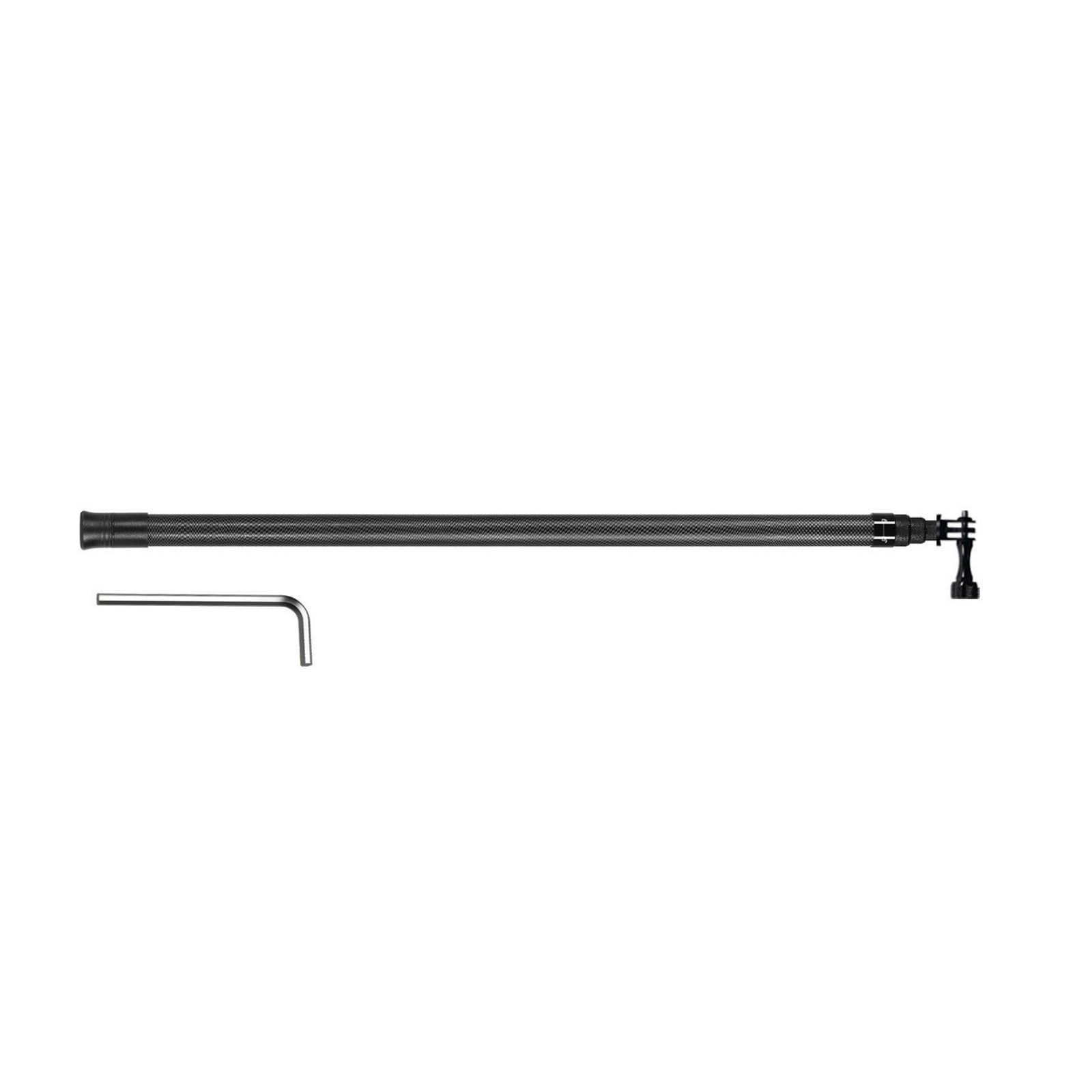 Bastone per selfie estensibile in fibra di carbonio, triplo per action camera, regolabile da 50 cm a 130 cm, bastone per selfie estensibile