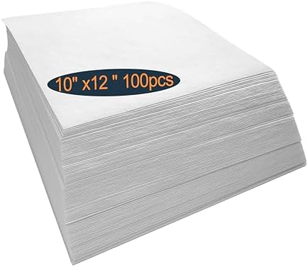 HimaPro Cut Away Embroidery Stabilizer Backing 2.5oz Medium Weight 10"x12" Cutaway Stabilizer for Machine Embroidery Precut 100pcs - 100% Polyester -Great for 5" x 7" Hoops