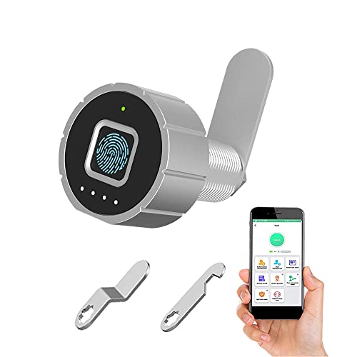 eLinkSmart Serrure de tiroir à empreintes digitales 20 mm, serrures d'armoire, 15 empreintes digitales et plus de 500 utilisateurs d'applications, serrure de tiroir sans clé pour bureau à domicile