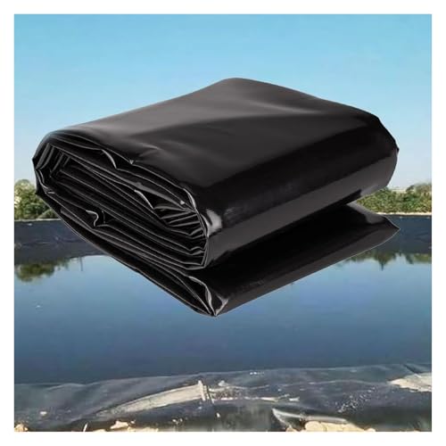 Black Flexible HDPE Pond Liner Heavy Duty 0.12mm Thick Preformed Membrane for Garden Fish Ponds Water Garden Polythene Plastic Sheeting with Heavy Duty Underlay 3x5m (9.8x16.4ft)