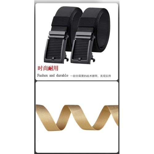 Ratchet Belts for Men Casual Nylon Tactical Belt with Automatic Slide Buckle, Adjustable for Sports Outdoors Hunting2