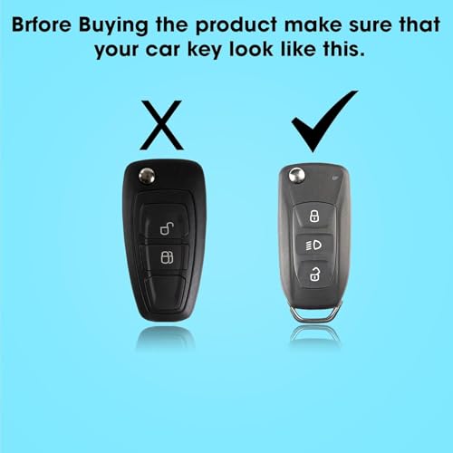 Image of BKN Luxury Metal Silicon Key Cover Compatible for Tata Tiago | Nexon | Altroz | Safari | Storme | Zest | Bolt | Tigor | Punch | Hexa 3 Button Flip Key