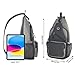 Javolto Sling Bag Crossbody Bag Cross Body Backpack Travel Hiking Daypack (Black)