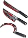 Produktbild 3 Stücke Halloween Blutige Messer Kunststoff Messer Waffen Cosplay Gefälschte Messer Zubehör für Halloween Party Gefallen (Stil 3)