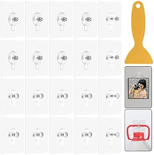 XUIIOSOOKP 30 Pcs Hanging Nails Wall-Mounted Screw Hooks, Self Adhesive No Drilling Wall Hooks, Punch-Free Wall-Mounted Screw Hooks, Seamless Waterproof Non-Trace Stickers Hooks