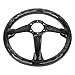 HIWOWSPORT Forged Carbon Fiber Racing Steering Wheel 14'' inch 350mm Diameter 6 Bolts
