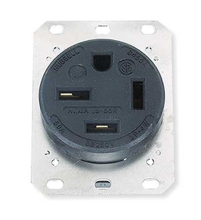 50A 4W Single Receptacle 250VAC 15-50R BK