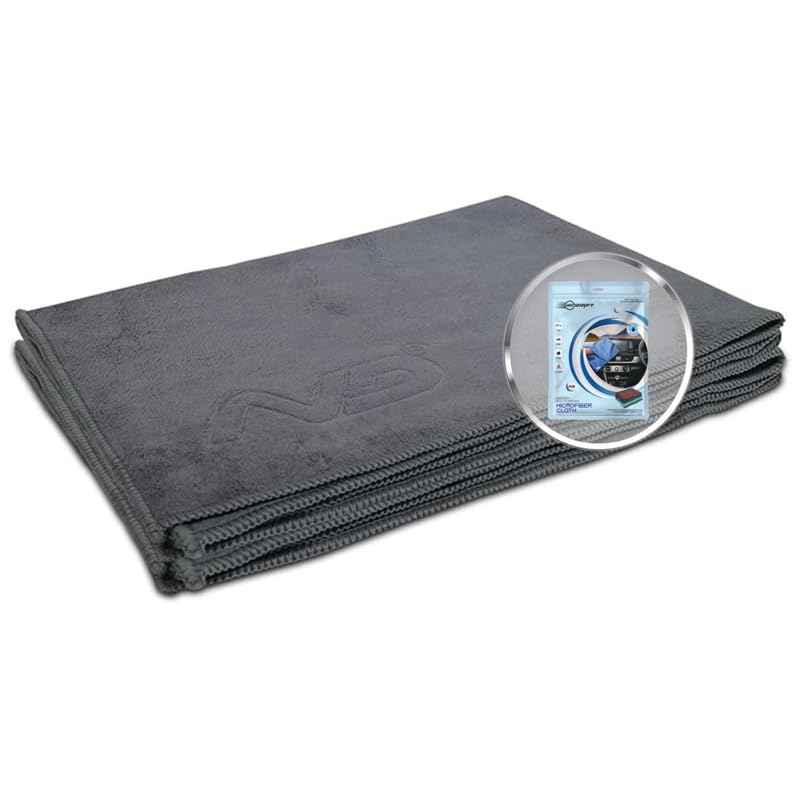 Image of Neodrift '400 GSM' Microfiber Cloth (Size - 40X60 Cm)(Set of 2 PC)(Colour - Gray)(Ultra Soft Cleaning Cloth for Car, Bike - Polishing, Detailing, Highly Absorbent)