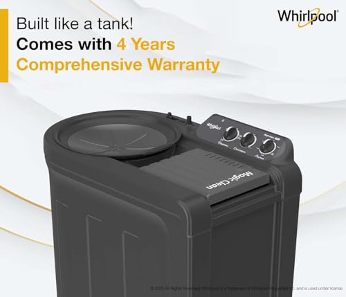Image of Whirlpool 7.0 Kg 5 Star MAGIC CLEAN Semi-Automatic Top Loading Washing Machine (MAGIC CLEAN RYL SRS 7.0 GREY DAZZLE (5YR), 4 Year Comprehensive Warranty, 1400 RPM Motor, 5 Year Motor Warranty)