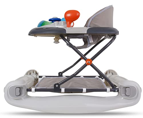sun baby Looplerhulp vanaf 6 maanden, in loophulp hoogte verstelbaar, loopwagen, baby walker (Grijs) - Afbeelding 5