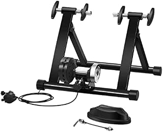 Maxmass Bike Trainer Stand, Folding Turbo Trainer with Double Locking System, Indoor Exercise Bicycle Stand for 26'' to 28'' Wheels