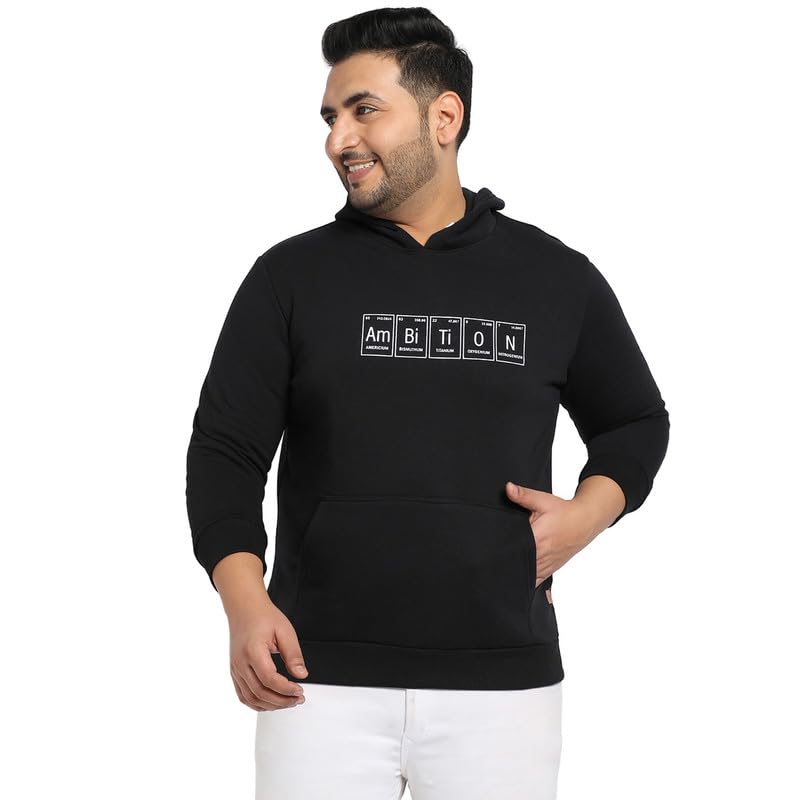 Instafab Plus Men's Hoodie with Kangaroo Pocket for Casual Wear | Hooded Neck |Long Sleeve | Pull On Closure | Cotton Sweatshirt Crafted with Comfort Fit for Everyday Wear