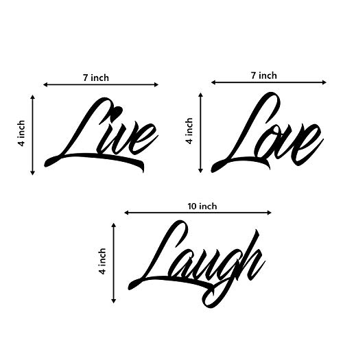 Image of eCraftIndia Live Love Laugh Wooden Wall Decor Showpiece for Home Decor Living Room Bedroom | Valentine Gift for Girlfriend Boyfriend Husband Wife Her Him | Valentine Day Decoration Items