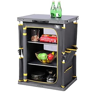 Timber Ridge Campingschrank faltbar Campingküche klappbar Auto Faltschrank Küchenbox Klappschrank tragbar mit…