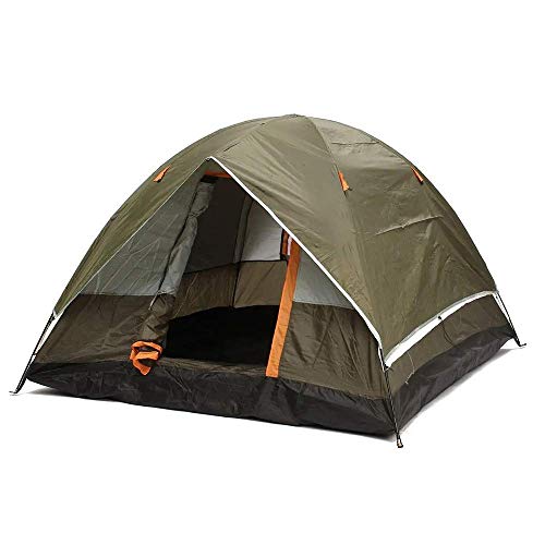 Tente camping double couche 4 personnes avec auvent extérieur de pêche - 6