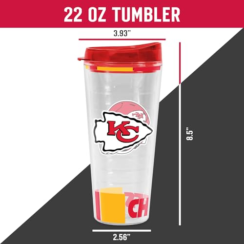 Image of Rico Industries NFL Football Double Wall Classic 16oz Or 20oz Tritan Tumbler W Lid