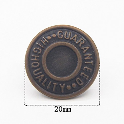 20Mm Replacement Jean Buttons 12 Sets Combo Copper Tack Buttons #TOP2