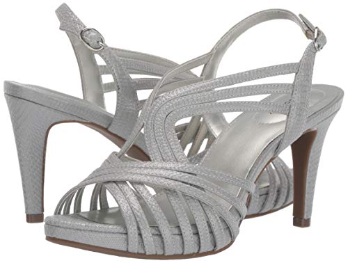 Bandolino Footwear Women's RAAKEL Heeled Sandal, Silver, 8 Medium US - Image 4