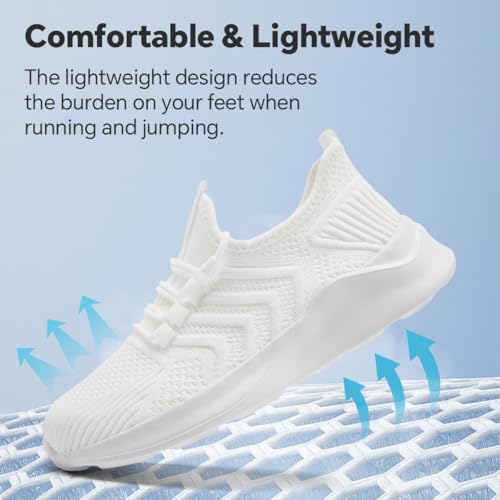 Womens Fashion Slip on Sneakers Breathable Non Slip Tennis Sports Shoes Fitness Lightweight Outdoor Training Mesh Upper3