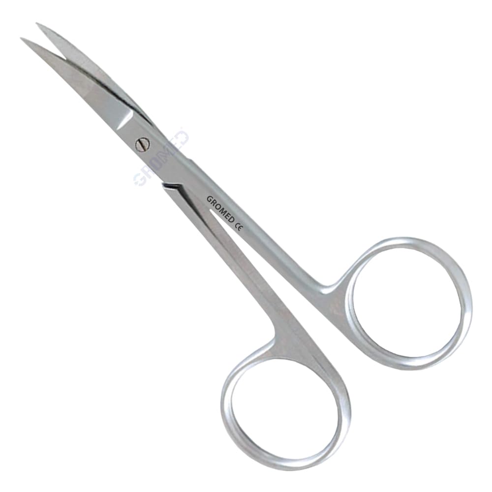 Gromed Nose Hair and Eyebrows Hair Cutting Curved Scissor | Precision for Manicure, Curved Blade| Scissor for Beard, Mustache| For facial Hair Cutting, Silver SS - Set of 1 (B0CMD4RYYF) Amazon Price History, Amazon Price Tracker