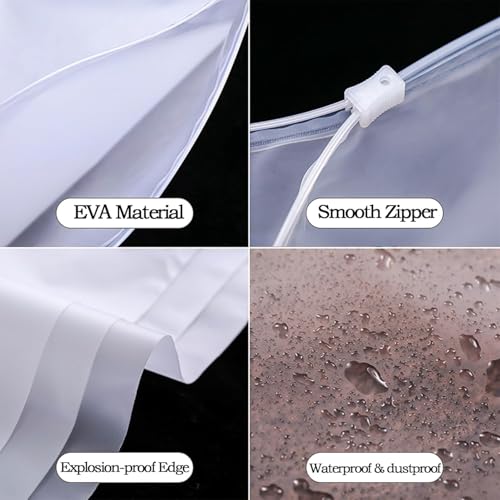 Image of 10Pcs Plastic Packaging Bag, Frosted Zipper Bag for Clothe, Travel Bag For Shoes Cosmetic Jewellery Tolitary School Trip| Zip Lock Bag with Air Vent Hole, Multipurpose Storage Pouch (2 Set)