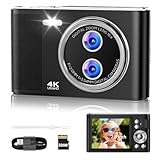 Fotocamera Digitale Bambini Compatta 32GB: 48MP Macchina Fotografica con Schermo 4K 2,8" Anti-Shake 16X Digital Zoom Videocamera Portatile per YouTube Vlogging Automessa a Fuoco