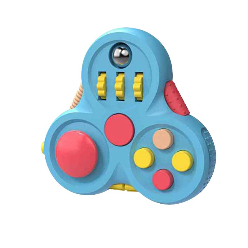 MIANQI Fidget Toys for Adults,1PCS Fidget Pad Easter Basket Stuffers for Boys Girls,Stress Relief Cube Clicker Controller ,ADHD Autism Fidget Spinner for Office Desk Travel Games (YZ39-blue)