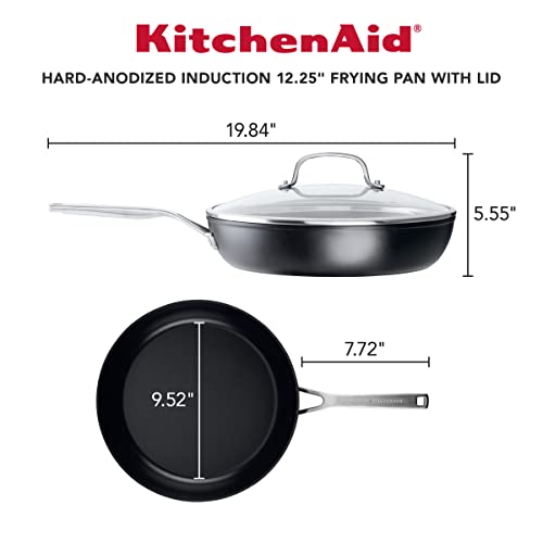 Image of KitchenAid Hard-Anodized Nonstick Frying Pan Set, 4-Piece, 10 & 12-Inch