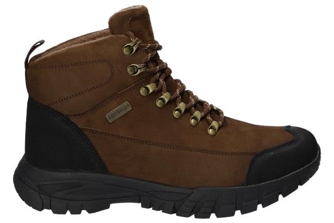 CY123 OCIEPLANE TRAPERY TREKKINGI BUTY ZIMOWE SKÓRZANE MĘSKIE CO 41