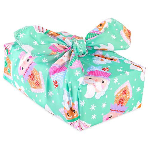 RUSPEPA 26" Reusable Christmas Cloth Wrap, 1 Fabric Wrap with