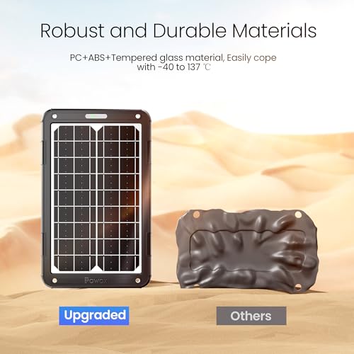 Image of POWOXI 12V Solar Car Battery Charger: 15W Solar Panel Kit Battery Trickle Charger Maintainer with Smart PWM Controller for Car - RV Boat Marine Motorcycle - for Trailer Truck Snowmobile Tractor
