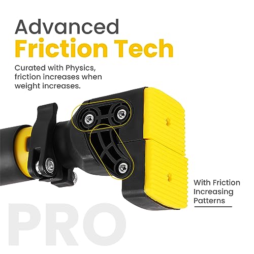 Image of The Cube Club Pull Up Bar Doorway For Home Workout No Screws Full Length Foam Grip Chin Up Bar With Locking Mechanism Max Load 200Kg Adjustable Width (73 To 95Cm) For Doorway Upper Body Workout