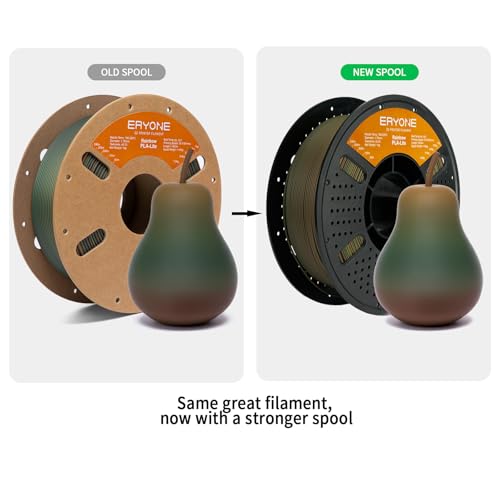Image of ERYONE PLA Lite Rainbow 3D Printer Filament, Army Camo Color Changing Filament 1.75mm, Multicolor PLA for 3D Printing, Gradient 1KG Spool (2.2 lbs) Fit Most FDM Printers
